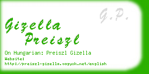 gizella preiszl business card